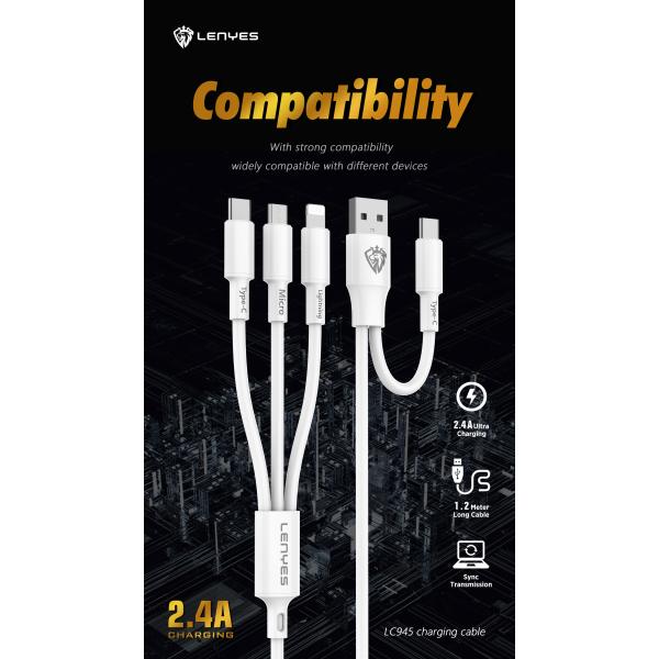 Lenyes 6-in-1 Multifunctional Charging Cable