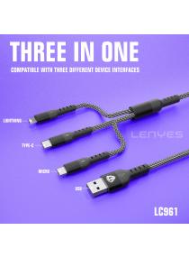 Lenyes 3-in-1 Multifunctional Fast Charging Cable