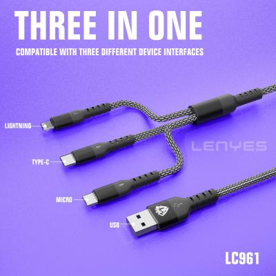 Lenyes 3-in-1 Multifunctional Fast Charging Cable
