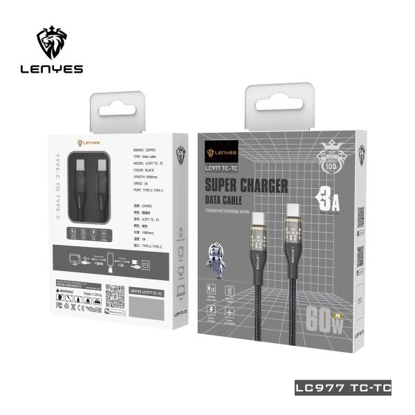 Lenyes Type-C to Lightning Fast charging braided cable 27W