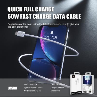 Lenyes Type-C to Type-C Fast charging braided cable 60W